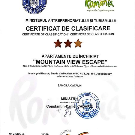 Apartamento Mountain View Escape Braşov Exterior foto